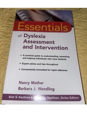 Dyslexia BOOK Essentials of Dyslexia Assessment and Intervention 2012 Textbook